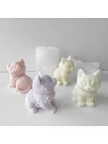 可爱猫咪DIY手工石膏香薰硅胶模具，多用途 - 貓咪 - 查看 4