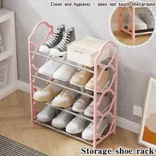 1pc Multi-Layer Storage Shoe Rack, Organizer Shoe Rack, Multi-Functional Shoe Rack, Shoe Rack Organizer, Shoe Storage Rack, Shoe Storage Unit, Thickened Shoe Rack, 4-Layer Shoe Rack, Closet Shoe Rack, Floor Shoe Rack Cabinet, Black , White , Pink, Space-Saving Stackable, Shoe Cabinet Storage, Shoe Storage, Home Decor Living Room, Home Decor, Shoe Rack Organizer - Multicolor - View 16
