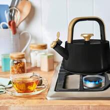1.8L Ceramic Non-Stick Stovetop Teapot, Black Sesame Color Tea Kettle For Boiling Water & Tea Brewing, Kitchen Use - View 8