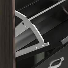 Vida Designs 2 Drawer Shoe Cabinet Shoe Rack Hallway Shoe Storage Cupboard - Dark Wood - View 6