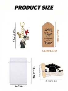 Juego de regalo de llavero para la temporada de graduación 2026, incluye tarjeta de agradecimiento y bolsa con cordón, insignia de sombrero y pergamino, llavero conmemorativo de graduación, llavero de graduación unisex, premio de juego de fiesta de graduación, pequeño regalo de fiesta de regreso a clases, decoración de mesa de fiesta de graduación, llavero de reunión de clase de graduación, pequeño regalo de clase de graduación, regalo para ella/él, regalo esencial de regreso a clases para estudiantes - Multicolor - Ver 11