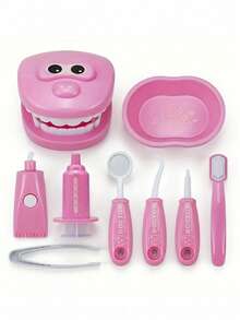 Dental Pretend Play Set, Children's Toy Including Oral Model, Teeth And Tools, Parent-Child Interactive Family Game, Birthday Gift, Holiday Gift, Toys For Girls And Boys - Multicolor - View 10
