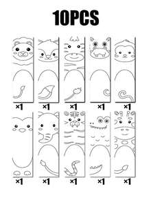 30pcs Set, These Ed Al-Adha Bookmarks Feature Delicate Black And White Line Art Designs, Providing Creative DIY Coloring Opportunities. Perfectly Decorate Book Pages, Infusing Your Reading Materials With Vibrant Colors - Multicolor - View 9