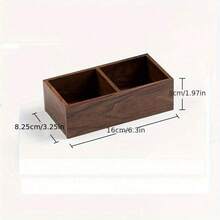 1 Pieza Caja de Almacenamiento de Bolsas de Té de Madera con 2 Estuches de Exhibición Multifuncionales de Madera Maciza, Perfecta para la Organización de Bolsas de Té, Azúcar, Especias & Artículos Esenciales de Cocina en la Mesa, Solución Elegante de Decoración del Hogar - Multicolor - Ver 5
