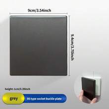 1pc 86 Type Self-Adhesive Switch Socket Panel Cover, Plastic Wall Hole Decorative Cover, Home Essential - A - View 12