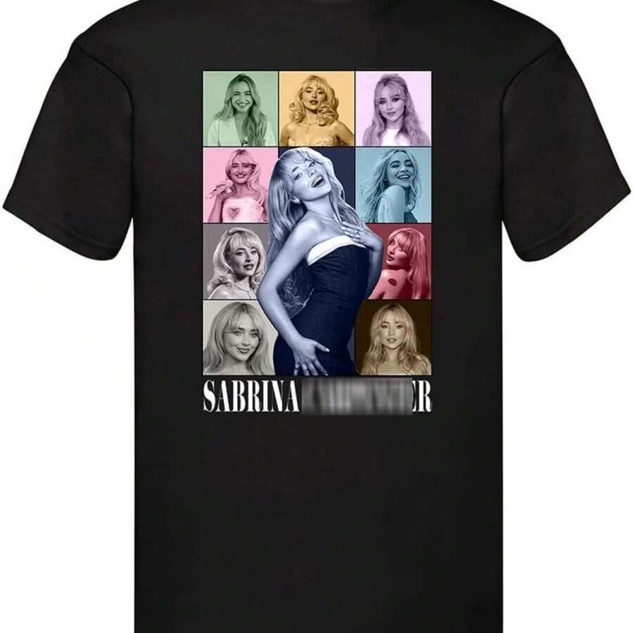 Sabrina ERAS Style T-Shirt Carpenter Merchandise Fan Tee Unisex - Negro - Ver 1