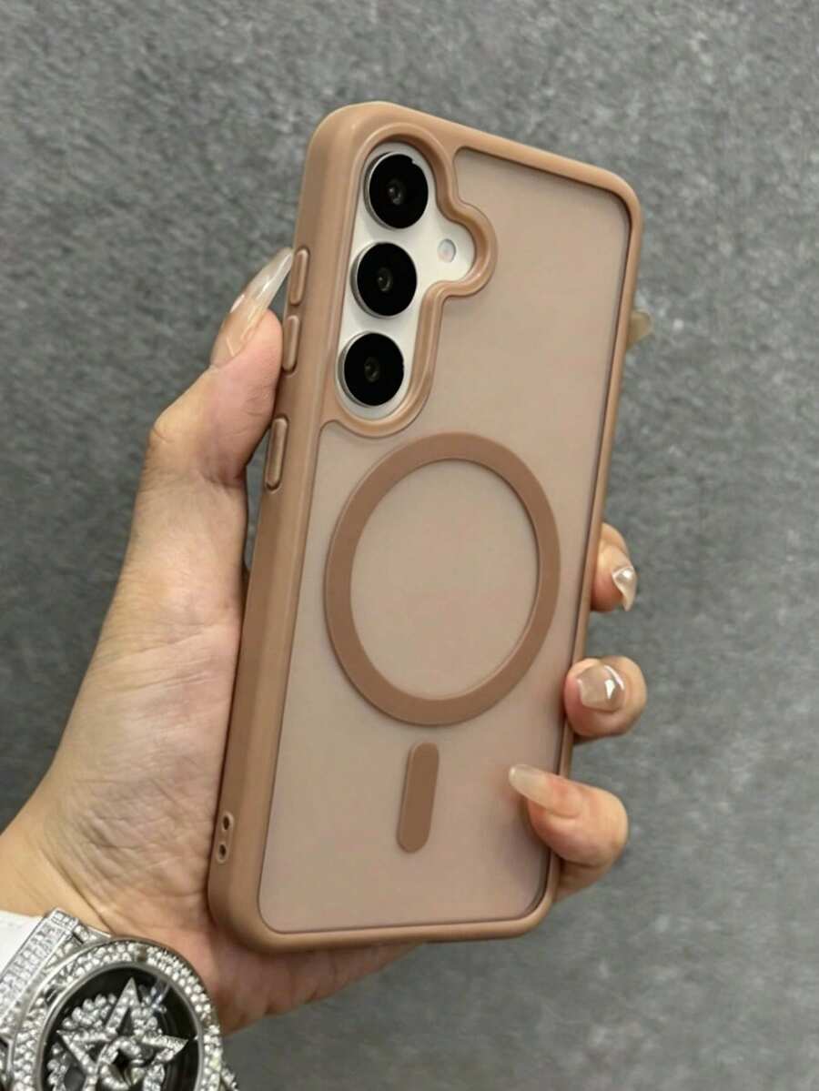 1 chiếc ốp lưng điện thoại trong suốt, từ tính, bảo vệ toàn diện 360 độ, tương thích với Samsung S25FE, A17, A07 hỗ trợ sạc không dây, cũng phù hợp với A56, A36, A26, A16, S25Ultra, chống rơi vỡ. - Vàng - Xem 1