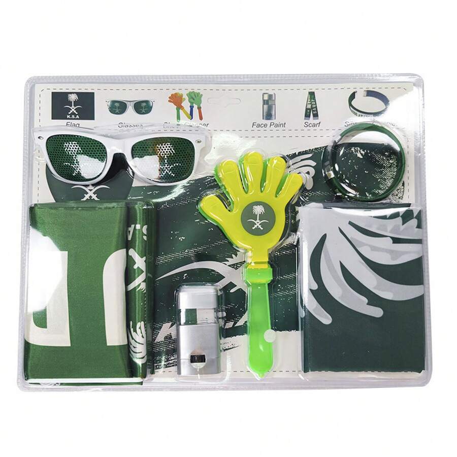 2026 Argentina Football Fan Kit For The USA, Canada And Mexico World Cup: Flags, Glasses, Handkerchiefs, Face Paint And Cheerleading Accessories - 藍色 - 查看 1
