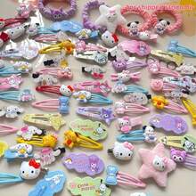 Bộ 30/50 phụ kiện và kẹp tóc Hello Kitty màu hồng của Sanrio, quà tặng Ngày Valentine cho bé gái, phụ kiện tóc hoạt hình Hello Kitty kiểu Nhật Bản, kẹp tóc bên hông, phụ kiện tóc cho Giáng sinh, tiệc cưới, nơ và họa tiết hoạt hình Hello Kitty. - phụ kiện tóc - Xem 17