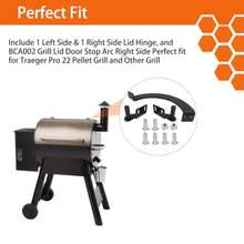 Grill Grill For Traeger Grills, BCA002 Grill Right Side And 0001 1 Left Side 1 Right Side For Traeger Pellet Grills - Black - 查看 3