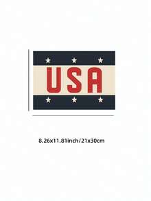 1pc Frameless Retro American Patriotic Font Art Canvas Poster Print Vintage 4th Of July Patriotic Farmhouse Aesthetic Wall Decor Minimalist Fun Art Painting For Home Apartment Bedroom Dorm Office Classroom Party Perfect Gift - Word - View 12