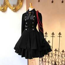 Stage Dance Wear - Women's Dress With Bow and Ruffles [blue] - View 7