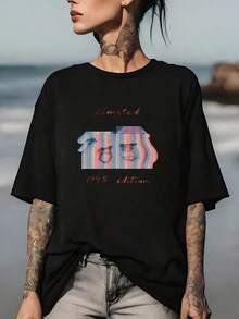 Limited Edition Unisex Casual T-Shirt, 1995 Version | High-Quality Soft 180g Fabric | The Perfect Gift For Friends And Family | Modern Designs, A Must-Have For Summer Vacations And Corporate Events. - 黑色 - 查看 7