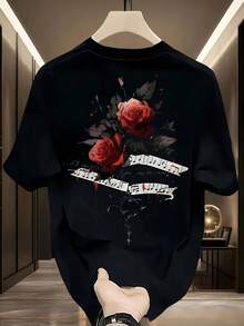 Camiseta de manga corta para hombre,% algodón, de marca de moda, estilo casual de verano, talla, corte holgado, prenda versátil adecuada para todas las estaciones. Se puede usar como capa base en primavera y otoño o sola en verano. Estilo unisex, perfecta para amigos. Camiseta de marca de moda,% algodón y de peso pesado. - Blanco - Ver 6