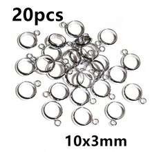 20 piezas de anillos de aro de color dorado de acero inoxidable, conectores circulares para hacer joyas DIY, accesorios para pulseras y collares - fianzas - View 11