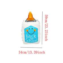 7pcs/Set XL Stationery Shape Foil Balloons Set Back To School Pencil Schoolbag Crayon Box Correction Fluid Balloon Pupil Homecoming Decorations Classroom Decor - View 8