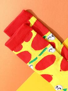 Tất CREATOR SOCKS 1 đôi tất hình pizza ngộ nghĩnh, thiết kế hộp quà sáng tạo hình pizza dễ thương và độc đáo, có thể dùng làm quà tặng bất ngờ cho sinh nhật/tiệc tùng/ngày gia đình/đám cưới/Ngày của Cha/mùa tốt nghiệp/mùa tựu trường/Halloween/Giáng sinh và các ngày lễ khác. Chất liệu mềm mại. - Màu vàng - Xem 8