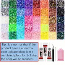 SGIAWETA-40 Colors Resin Rhinestones, Making Dazzling 3mm/4mm/5mm Flat Back Gems, With Tweezers, Suitable Clothing, Shoes, Dazzling Kits, Art Supplies, Shiny Decorations, Crafts, Cups, Painting Decor And More-Birthdaygift - Monochrome 2mm-1000pc - View 12