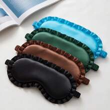 Silk Ruffle Sleep Eye Mask Eye Protection Travel Soft Sleeping Shading Eye Covers Multicolor Eye Patches For Woman Man - Multicolor - View 2