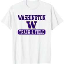 Washington Huskies Track & Field White Officially Licensed T-Shirt - White - View 1