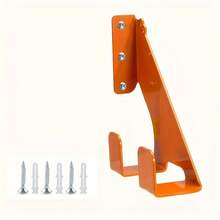 1pc Heavy-Duty Metal Chainsaw Wall Mount Rack, Easy Install Garage Storage Shelf For Chainsaw Series, Orange Powder-Coated Finish, Industrial Style, Secure Tool Organizer With Multiple Hooks, Chainsaw Accessories - Orange - View 6