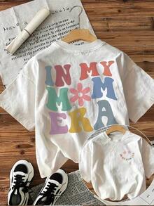 New 2026 Summer T-Shirts For Women, Casual Summer Style, With Simple English Print, Round Neck, Short Sleeve, White T-Shirt, Elegant And Versatile, Suitable For Daily Wear - Unisex Loose Cotton T-Shirt With Short Sleeves And Round Neck, Urban Vintage Style. - 白色 - 查看 6