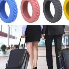 8pcs Multi-Color Off-Road Tire Tread Silicone Wheel Protectors, Thick Wear-Resistant Anti-Slip Quiet Design, Luggage Suitcase Caster Covers, Office Chair Caster Protective Accessories, Suitable For Travel And Home Use - Multicolor - View 10