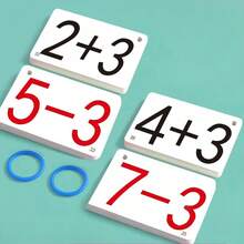132pcs Children's Addition & Subtraction Flash Cards: Early Learning Counting, Multiplication And Division Practice, Improve Mental Math Skills - Classroom Activities, Arithmetic Practice, Interactive Learning, Counting Flash Cards, Preschool Students, Home Education Supplies - Multicolor - View 6