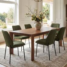 Chairus Modern Dining Chairs Set Of 2 Upholstered Kitchen Chairs In Chenille With Metal Legs For Dining Room/Kitchen/Bedroom - Verde - Ver 3