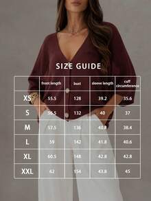Women's New V-Neck Crochet Hollow Semi-Sheer Drop Shoulder Button Up Cardigan, Casual Fashionable Basic Lightweight Loose Knit Top, Suitable For Spring, Summer, Autumn - Burgundy - View 3