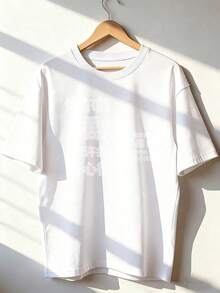 Casual And Relaxed Style Short-Sleeved T-Shirt,  Short-Sleeved T-Shirt For Spring And Summer 2026, Made In Mexico, 180 Grams. Cartoon Print, Couple Design, Suitable For Indoor Or Outdoor Wear. Crew Neck, Unisex, Ideal For Office And Leisure. One-Piece Pack. - WH-P631577SLNDXZGY605 - 查看 1