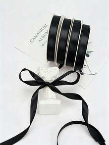 Cinta negra para envolver regalos, adecuada para ramos, regalos, lazos, Día de la Madre, Día del Padre, manualidades, accesorios para el cabello y decoraciones de árbol de Navidad - multicolor - View 1