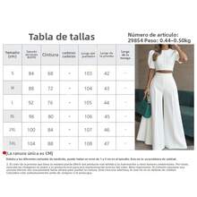 Elegant Spring Outfit For Women, Short Button-Down Blouse And Flared Trousers, Fashionable Style - White - View 5