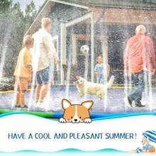 Lewtemi - Almohadilla antideslizante extragrande de 180 pulgadas para adultos y perros gigantes al aire última intervensión aspersores gruesos para piscina, juguetes de verano, divertida alfombra de - Multicolor - Ver 6