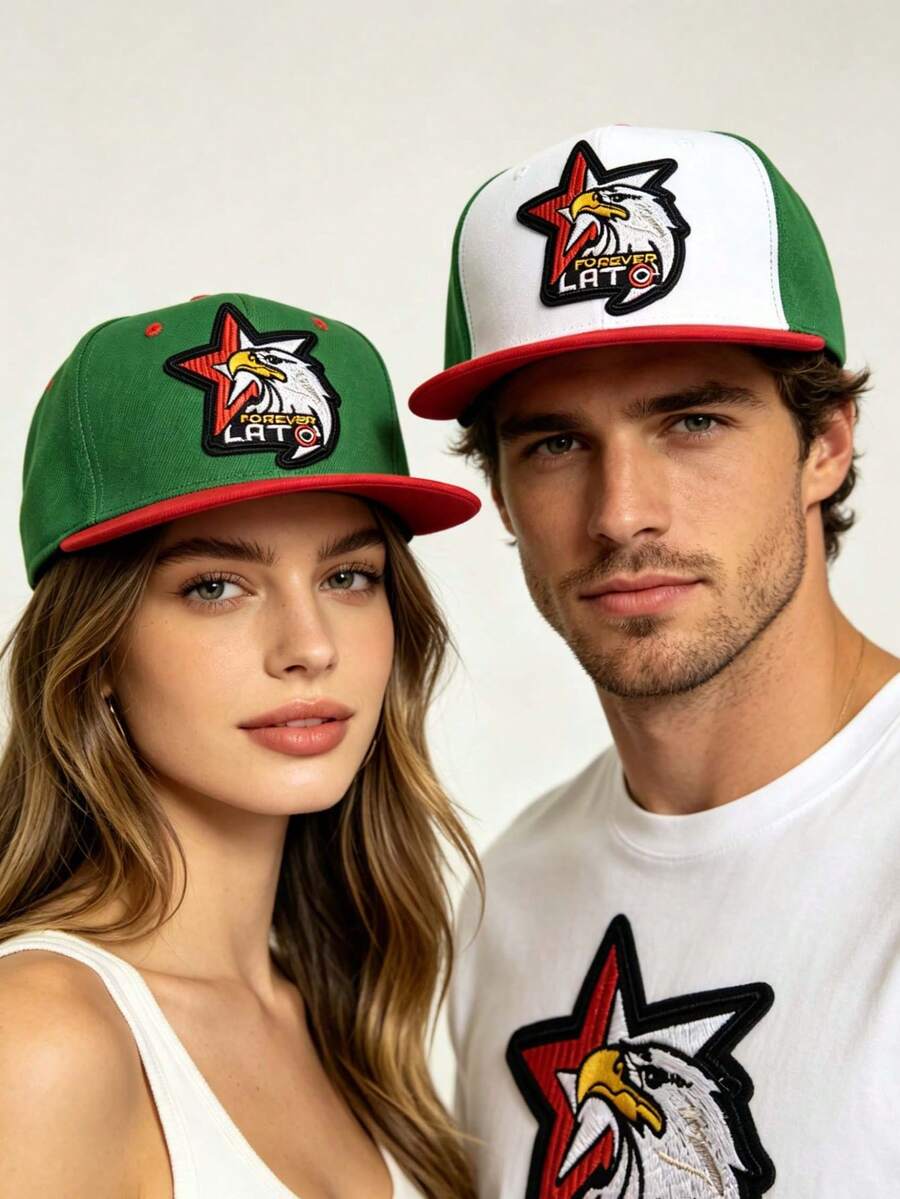 1 chiếc mũ lưỡi trai unisex, mũ hip hop đường phố với họa tiết chim đại bàng, che nắng cá nhân hóa, phù hợp cho World Cup, mũ tài xế xe tải, dùng được cả bốn mùa - Đại bàng thêu - Xem 1