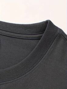 Men's T-Shirt With 100% Pure Vintage Print, Easy, Stylish, Comfortable, Casual T-Shirt With Print XZ005-STee - 黑色 - 查看 8