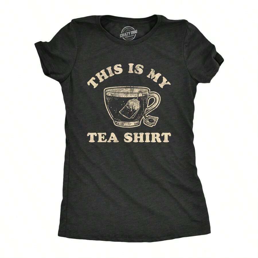 Women's T-Shirt "I'm Only Here To Set A Cover Story" - Funny And Sarcastic T-Shirt, Funny Women's T-Shirts, Cute Vintage Casual T-Shirt For Ladies, Gift - 黑色 - 查看 1