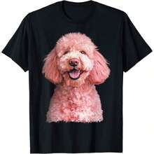 1 All Seasons Happy Golden Doodle Face Design T-Shirt, Pure Cotton, Single Side Print, Round Neck, Short Sleeve, Unisex, Base Layer, 180g, 100% Cotton. - Color 2 - View 7