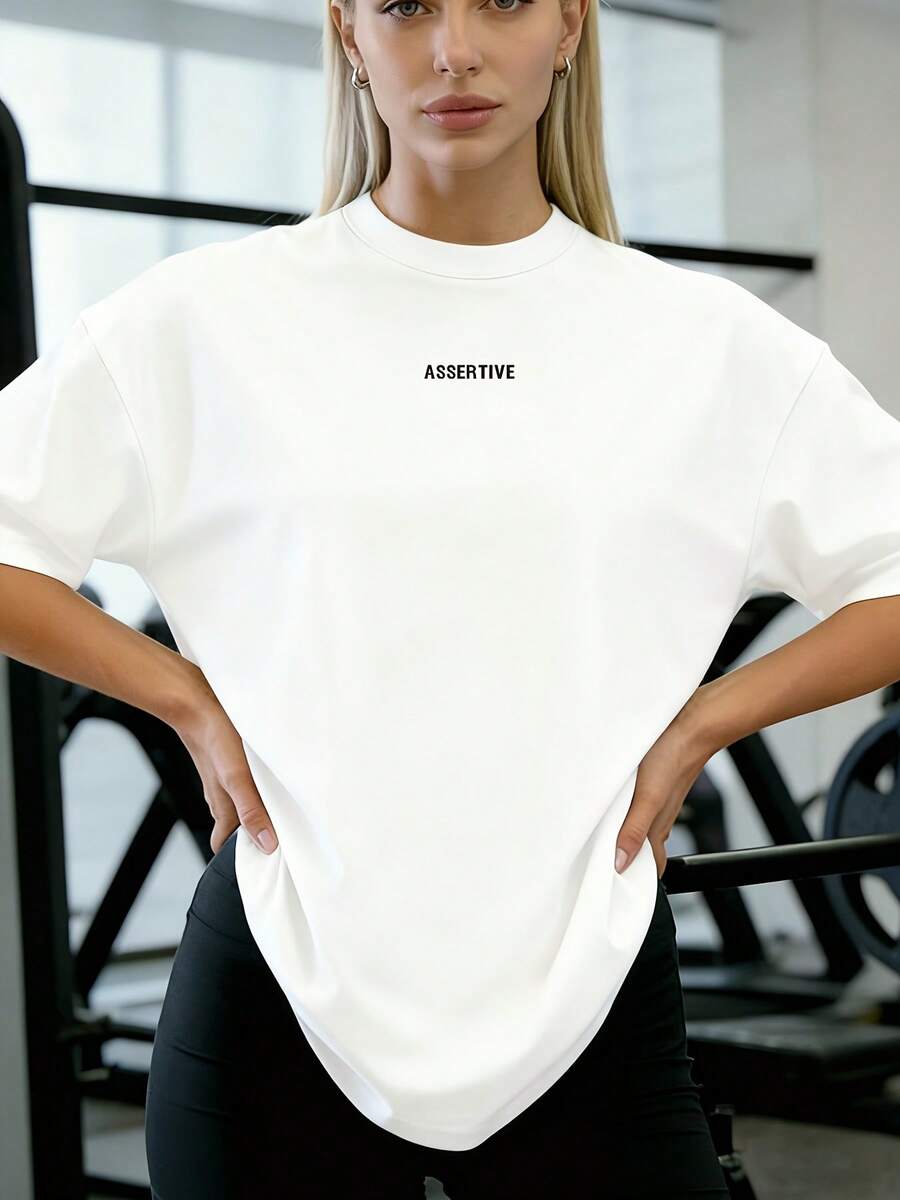 Women's Quick-Drying Short-Sleeve T-Shirt For Yoga And Pilates - Breathable Crew Neck Workout Top, Ideal For Running, Gym And Casual Wear - Sports T-Shirt (Medium Elasticity Fabric) - 白色 - 查看 1