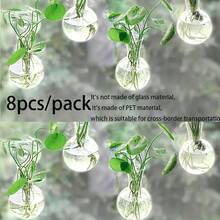 迷你壁挂式植物繁殖花瓶,现代优质PET材质悬挂式花盆,圆形时尚花瓶,家居装饰佳品。完美适用于植物主题装饰、水培茎秆栽培、室内外装饰。 - 多款 - 查看 7