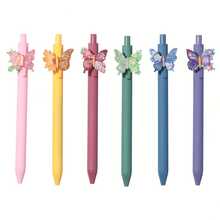 1/3/6/9pcs Set Highly Attractive Multi-Color Butterfly Hand-Held Ballpoint Pens, Anti-Ink Smudge Cute Diary Stationery Set, Back To School Essential Study Supplies - Multicolor - View 7