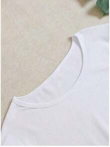 GiftCamia Women's Matcha Latte Print Top - Tea Design, Short Sleeve, Round Neck, Casual Top For Spring, Summer, And Christmas Parties, Iconic Matcha Quotes, Machine Washable, Comfortable Clothing For Fans, Women's Camisoles, Vintage Washed Camisole For Ladies, Valentine's Day Gift, Soft Washed Cotton Camisole With Heart Print, 100% Cotton - 白色的 - 查看 5