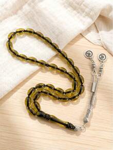 1 chuỗi hạt cầu nguyện Hồi giáo 33 hạt Tasbih Misbaha có tua hợp kim, chuỗi hạt cầu nguyện Tesbih dùng trong tôn giáo và mang theo hàng ngày, chuỗi hạt cầu nguyện cầm tay. - Nhiều màu - Xem 14