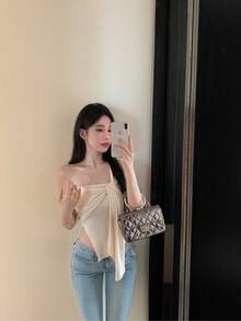 Women Tops - Khaki - View 4