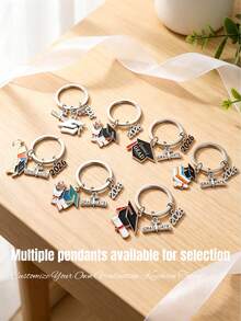 Personalized Leather Graduation Keychain, Custom Name & Class Of 2026 Graduation Charms Engraved Keyring, Multi-Color Durable Leather Strap,Car Keyring,Everyday Backpack, Bag Charm, Lanyard, Key Holder,Thoughtful Graduation Keepsake For Graduates, Friends And Family,Perfect Gift For Students, Parents And Teachers - Multicolor - View 6