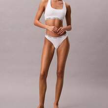 Calvin Klein Calvinklein Icon Logo Thong Underwear  Women  Panties QD5043  Thongs For Women Underwear - 經典白 - 查看 3