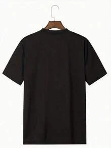 1 Piece Women's Adam Sandler T-Shirt 100% Cotton, Vintage Digital Print, Casual Graphic Short Sleeve T-Shirt, Round Neck, Loose Fit, Black Summer Top, Soft - 黑色 - 查看 3