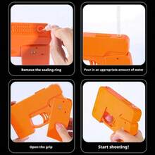 Pistol Air Genggam Lipat Mini dengan Dua Nozel, Tembakan Beruntun Manual, Mainan Air Seru untuk Menghilangkan Stres di Musim Panas, Hadiah Ulang Tahun/Natal/Halloween - MultiWarna - View 3