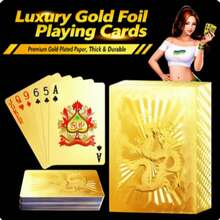 Bộ bài tây mạ vàng sang trọng - Bộ bài poker PVC chống nước chất lượng cao, thiết kế lưới đen, bền và mềm tiêu chuẩn casino, phù hợp cho trò chơi người lớn, biểu diễn ảo thuật và sưu tập - Nhiều màu - Xem 2