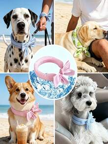 Universal Summer Pet Cooling Ice Scarf, Dog & Cat Neck Collar, Heatstroke Prevention Cooling Towel, Outdoor Cooling Neck Ring - Multicolor - View 4